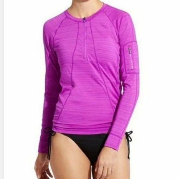 Athleta Tops - Athleta Pacifica UPF Pullover Top Long Sleeve Workout Women's Size Large Purple